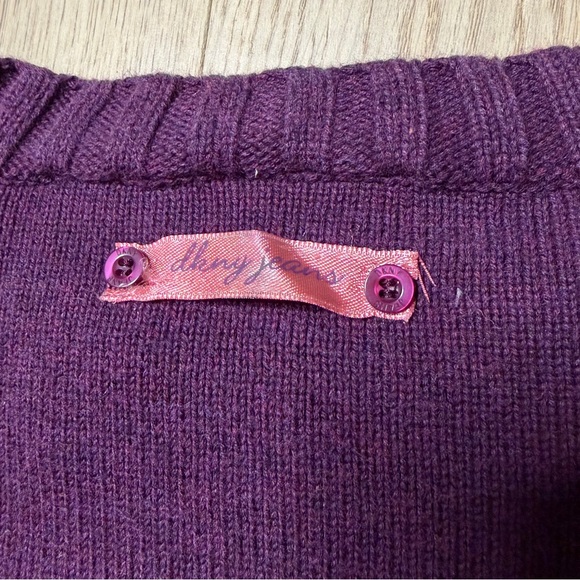 Vintage DKNY Jeans Rose Cotton Long Sleeve Crewneck Sweater Womens Medium Y2K - Picture 3 of 10